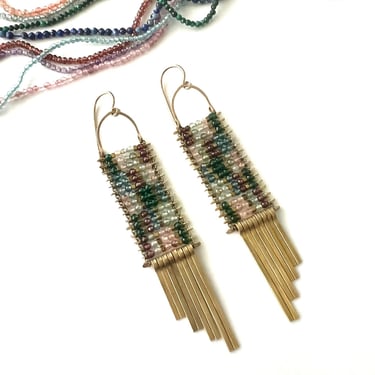 Abstract Color Block Pattern Earrings