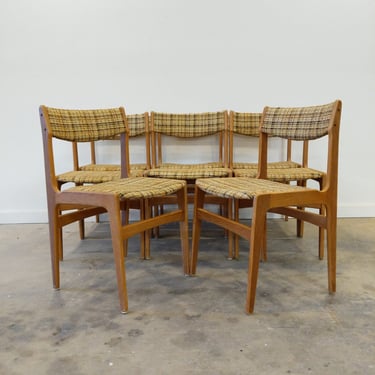 Set of 8 Vintage Danish Modern Dining Chairs 