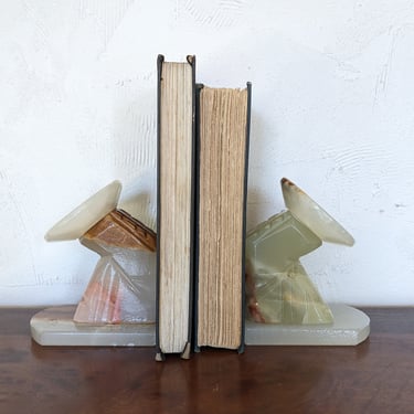 Mexican Onyx Marble Siesta Bookends 