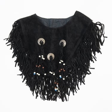 Black Suede Fringe Bolero