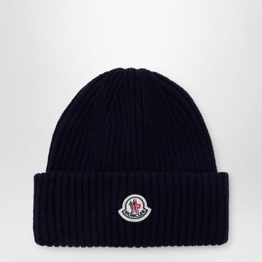 Moncler Blue Wool And Cashmere Bonnet Men