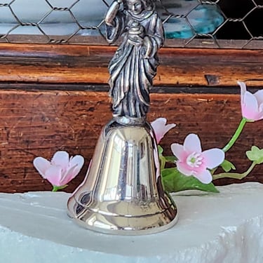 Reed & Barton Vintage Nativity Bell, Silver Christmas Bell Wise Man 