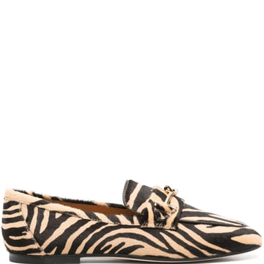 Tod's Women T-Ring Zebra Motif Loafers