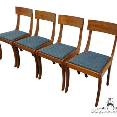 Set of 4 VINTAGE ANTIQUE Solid Cherry Traditional Duncan Phyfe Style Dining Side Chairs 