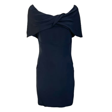 Chanel 1990's Silk Little Black Dress with Twist Draping - OLDBS
