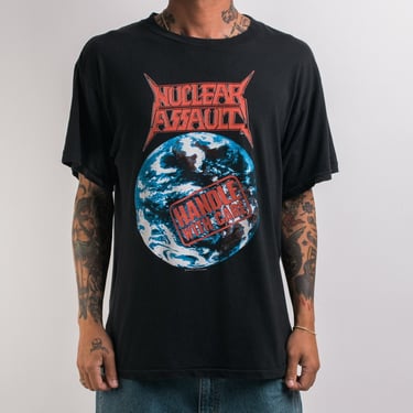Vintage 1989 Nuclear Assault Handle With Care Tour T-Shirt 