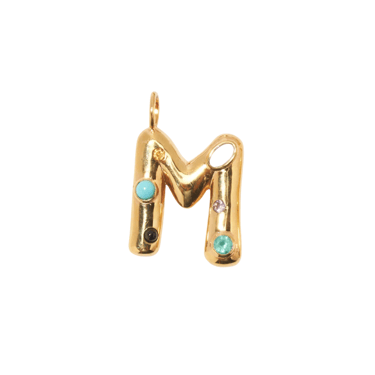 Confetti Letter “M” Charm