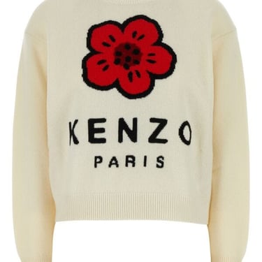 Kenzo Women Ivory Wool Sweater