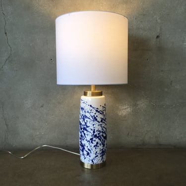 Ceramic Blue / White Lamp