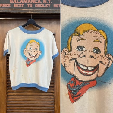 Vintage 1960’s “Howdy Doody” Cartoon Pop Art Cotton Sweatshirt, 60’s Short Sleeve Sweatshirt, Vintage Clothing 