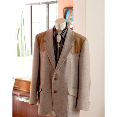 Vintage Pendleton Wool, Suede Blazer - AS IS - Western Sports Coat 
