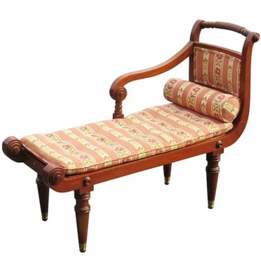 Rare Child Size Beautiful English Regency Cane Seat Recamier Chaise Daybed 