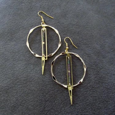 Seed bead and hoop earrings 