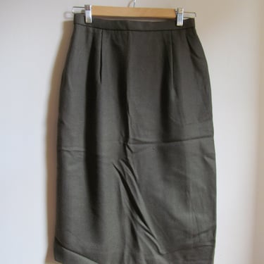 90s Pendleton Green Wool Skirt Petite S M 28 Waist 