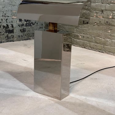 Sculptural Karl Springer Polished Chrome Desk Lamp, 1980
