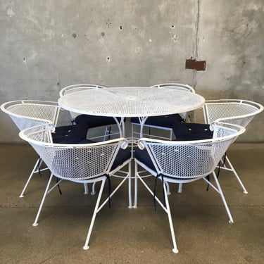 Salterini Patio Table & 6 Chairs w/Cushions Set