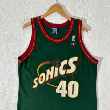 Vintage 1990's Shawn Kemp Seattle Supersonics NBA Champion Jersey Sz. M