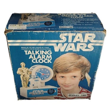 1977/80 Empire Strikes Back Star Wars Talking Alarm Clock C3P0 R2D2 Box Runs M23 