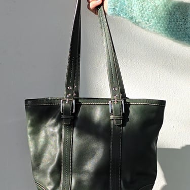 Coach Forest Green Tote