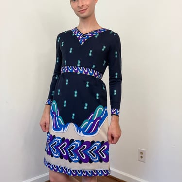 70s Domani Paganne style print dress 