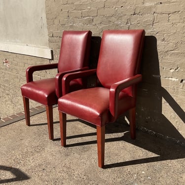 Pair of Leather Armchairs