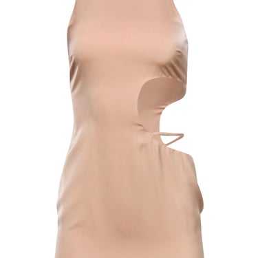 h:ours - Nude Sleeveless Mini Dress w/ Cutout Sz XS