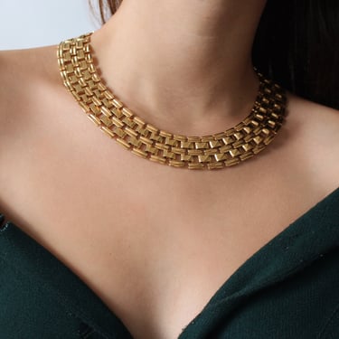 Vintage Chunky Flat Lay Necklace