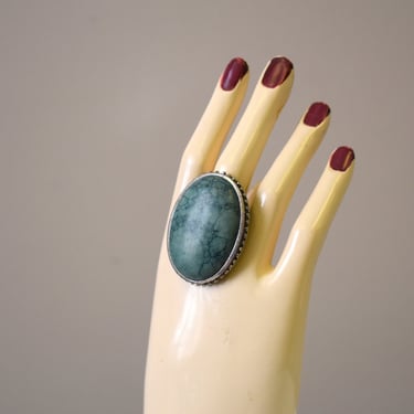 Vintage Faux Turquoise Statement Ring 