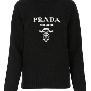 Prada Woman Black Wool Blend Sweater