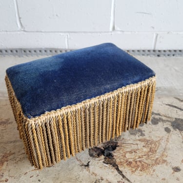 Antique Foot Stool with Fringe