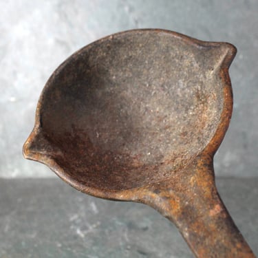 Antique SWETT Cast Iron Smelter's Ladle | 15" Blacksmith's Ladle | Circa late 1800s/early 1900s | Rustic Industrial Decor | Bixley Shop 