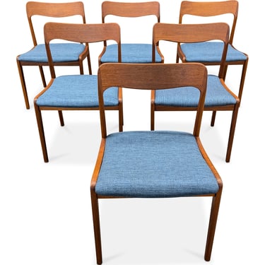 (SOLD) 6 Teak Dining Chairs - 082414