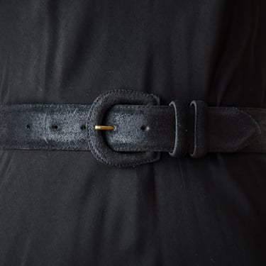 wide black leather belt | 80s 90s vintage Cipriani  display picture 2