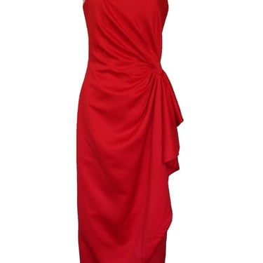 Red Prom Dress, Vintage Cattiva, Small Women, Vintage Evening Gown, Red Satin 