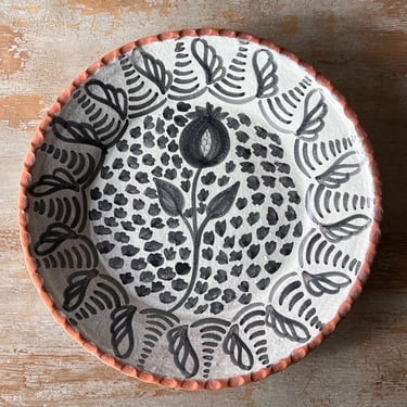 Talavera Pomegranate Platter &#8211; Gray