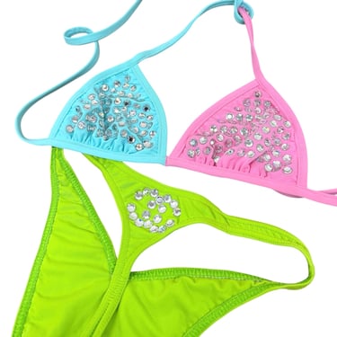 Chanel Crystal Logo Thong Bikini
