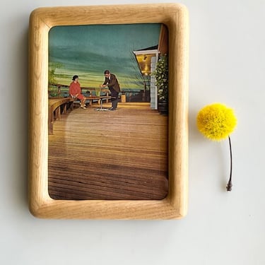 Blonde Wood 1980s Picture Frame
