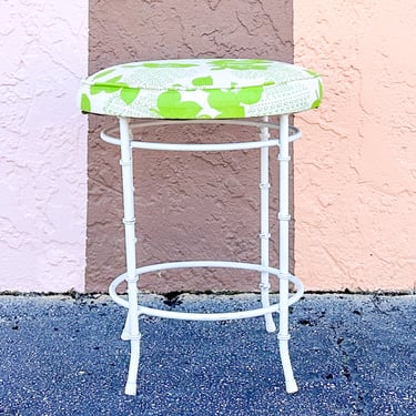 Lime Green Faux Bamboo Stool