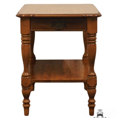 ETHAN ALLEN Heirloom Nutmeg Maple Colonial Early American 19" Accent End Table 10-8444P 