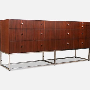 Kipp Stewart Rosewood & Chrome Dresser for Directional