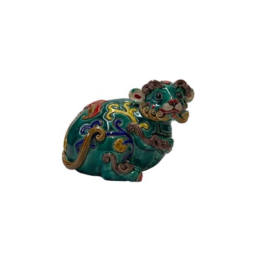 Handmade Green Small Ceramic Artistic Mouse Figure Display Art ws3238E 