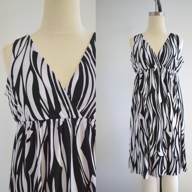 1990s Mary McFadden Zebra Dress 