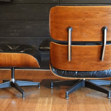 Restored 2nd generation Brazilian Rosewood Eames lounge chair and ottoman by Herman Miller (670/671), circa 1964 - #620 