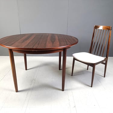 Midcentury Danish dining table in rosewood, 1960s - scandinavian dining table - extendable vintage dining table 