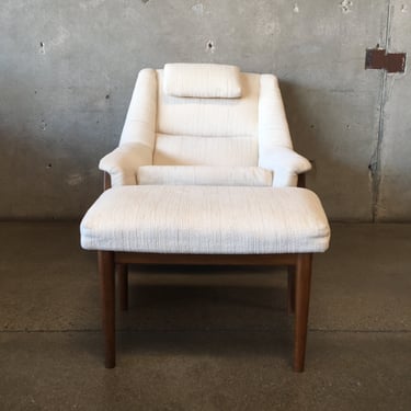 Original Folke Ohlsson "Profil" Lounge Chair & Ottoman for Dux Made In Sweden
