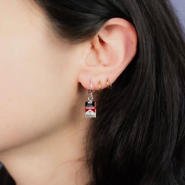 Cigarette Box Earrings