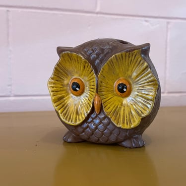 Vintage 1960s Mid Century Modern Owl Figurine 