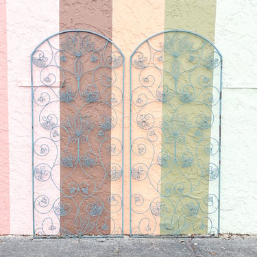 Pair of Whimsical Metal Screens