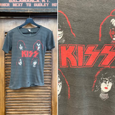 Vintage 1970’s Kiss Rock Band Original T-Shirt, Made in Portugal, Rare, 70’s Tee Shirt, Vintage Clothing 