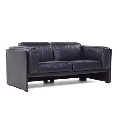 Afra and Tobia Scarpa for Cassina Mid Century Italian Leather Sofa - mcm 